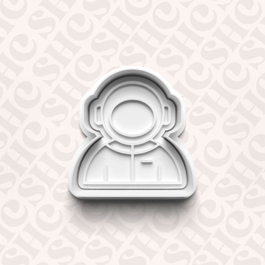 DONE TO ORDER: Astronaut Cookie Cutter + Fondant Stamp Set