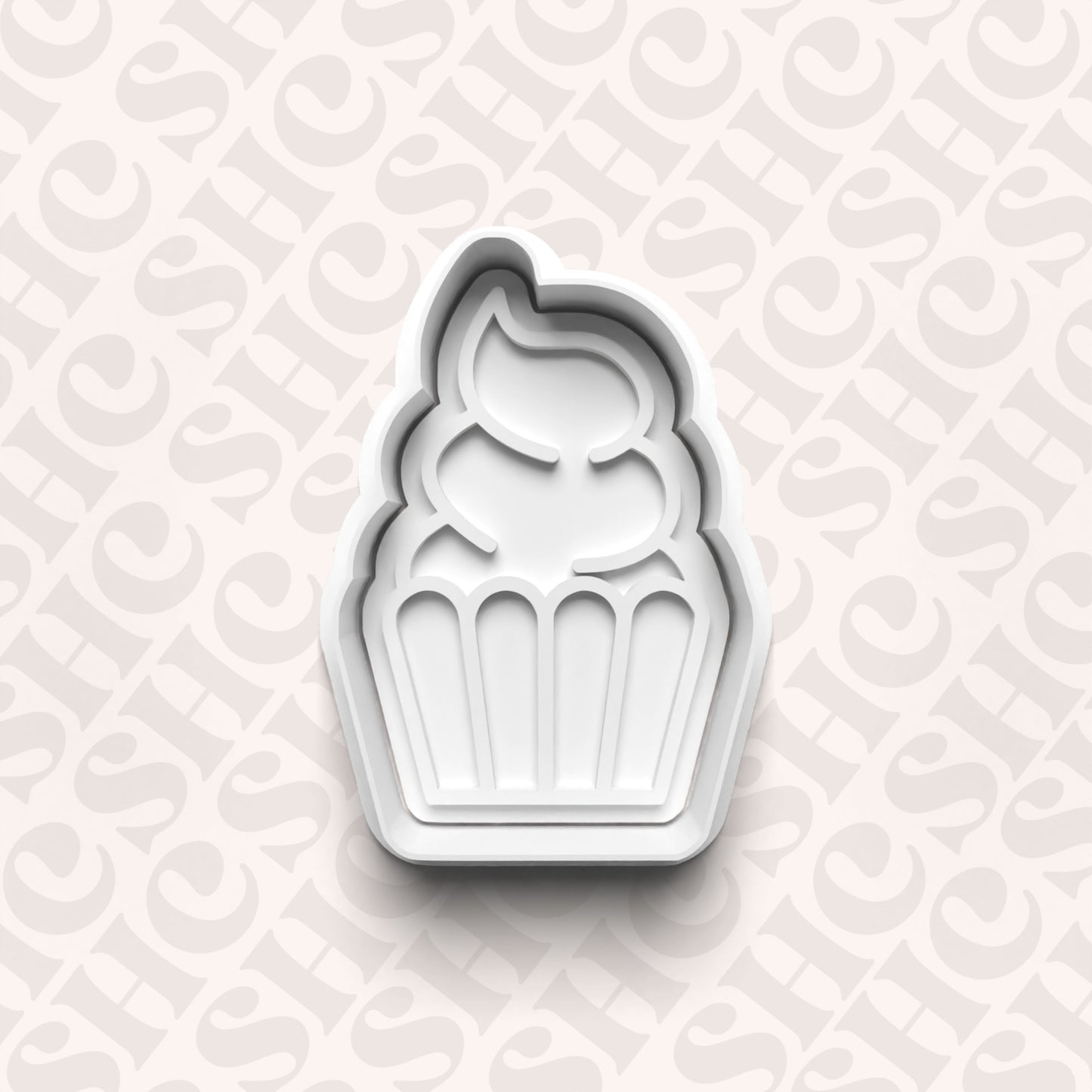 DONE TO ORDER: Cupcake Cookie Cutter + Fondant Stamp Set 2