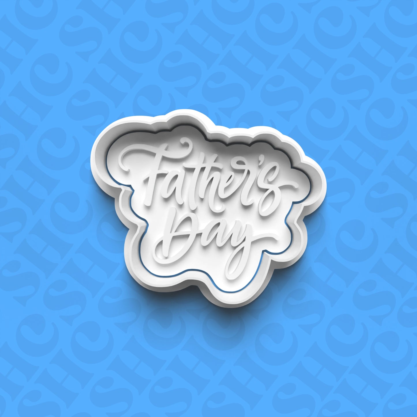 DONE TO ORDER: "Father's Day" Cookie Cutter + Fondant Stamp Set