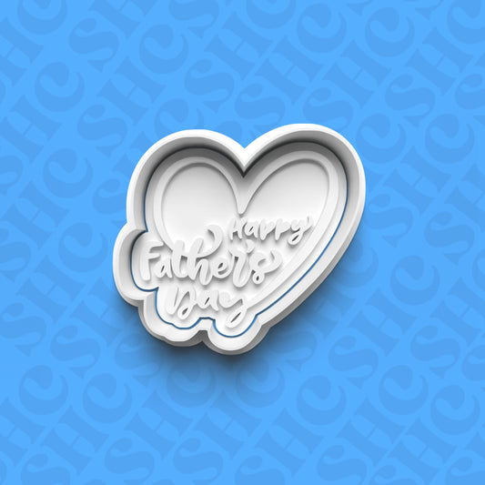 DONE TO ORDER: "Happy Father's Day" Cookie Cutter + Fondant Stamp Set 2