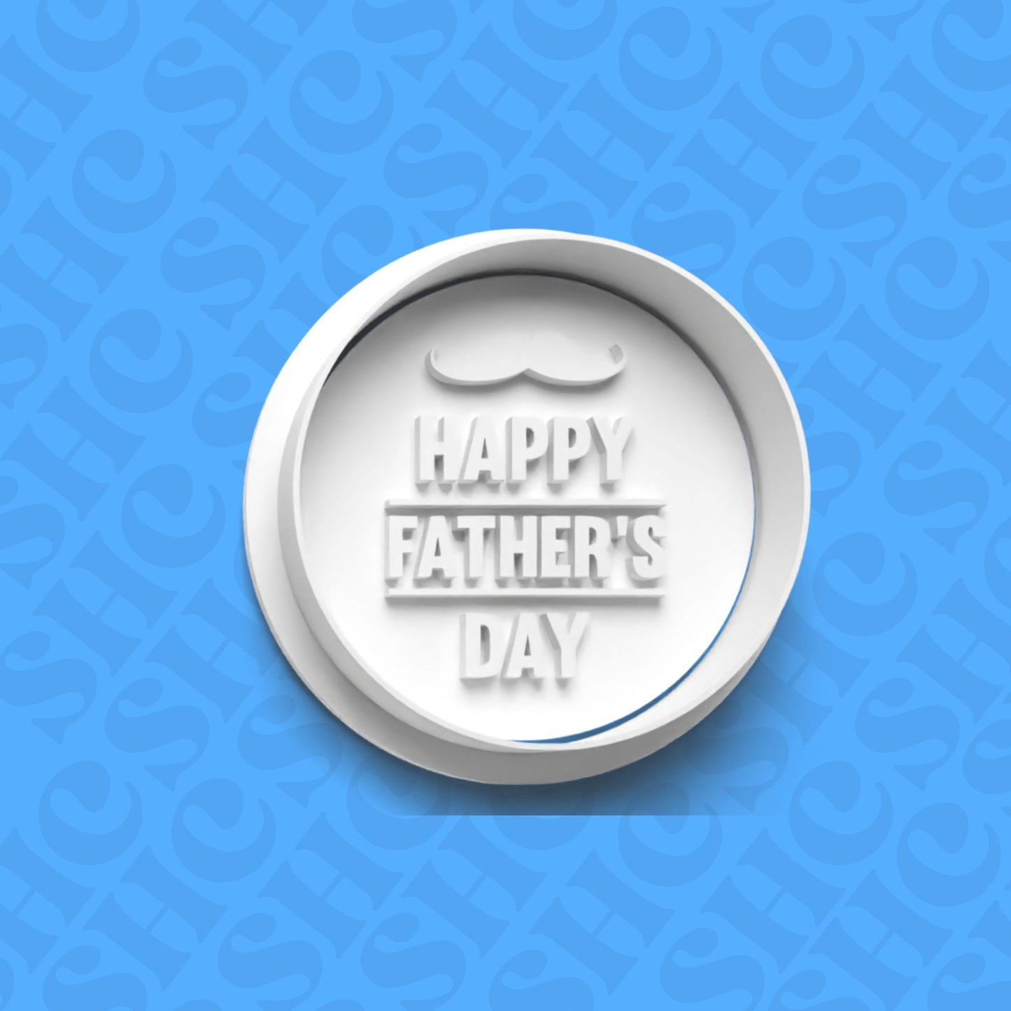 DONE TO ORDER: "Happy Father's Day" Cookie Cutter + Fondant Stamp Set 5