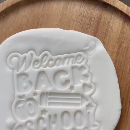 Welcome Back to school Cookie Cutter and Fondant Stamp Set STL File | 3D Printable Design |Back-to-School and Teacher Appreciation Events |