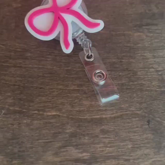 Coquette Bow Badge Reel, Badge Topper STL, Bow Badge Reel STL, 3d Badge Reel, Badge reel topper stl, healthcare worker stl