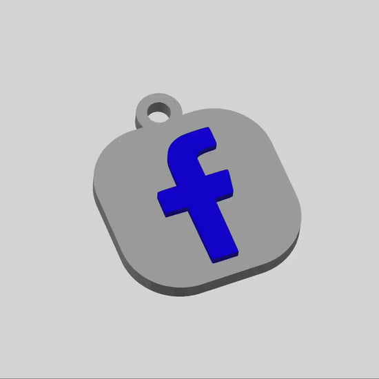 3D Social Media Nfc Keyring STL File, NFC Keychain, 3D printed keyring stl, nfc Style keychain stl, 3d printed keychain stl, 3d keyring stl