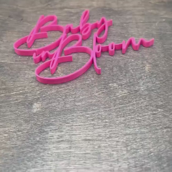 Baby in Bloom Cake Charm STL File – 3D Printable Floral Baby Shower Cake Topper – Spring Theme Baby Girl Charm – Instant Digital Download