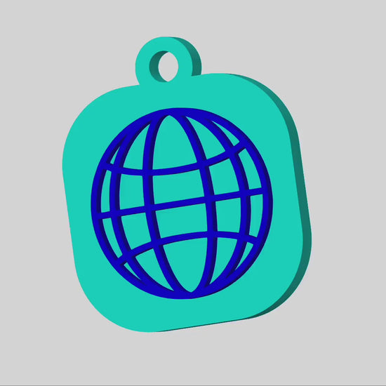 3D World Nfc Keyring STL File, NFC Keychain, 3D printed keyring stl, nfc Style keychain stl, 3d printed keychain stl, 3d keyring stl
