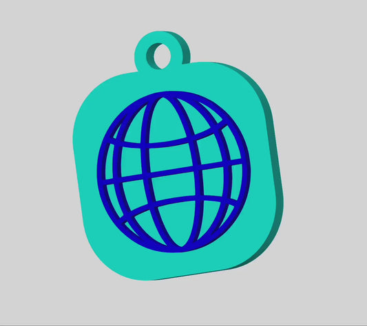 3D World Nfc Keyring STL File, NFC Keychain, 3D printed keyring stl, nfc Style keychain stl, 3d printed keychain stl, 3d keyring stl