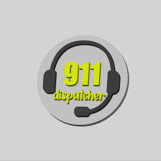 911 Dispatcher 3D Badge Topper STL, 911 Badge Reel STL, Badge reel topper stl, Dispatcher badge reel stl, Cute & Functional!  - V1
