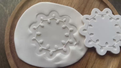 Christmas Lights Fondant Embosser, Lights Cookie Cutter STL, Lights Frame Embosser, Xmas Cookies, Xmas Fondant Stamp