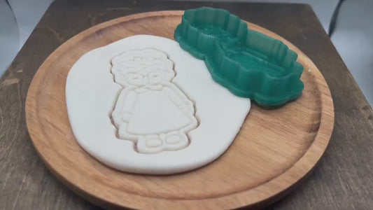 Christmas Jammies Cookie Cutter + Fondant Stamp Set | Holiday Fondant Stamp STL | Christmas Cookie Cutter, Christmas Fondant Stamp