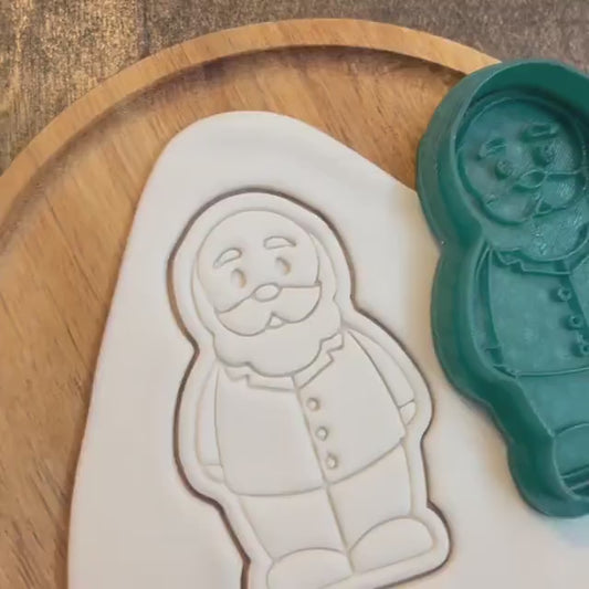 Holiday Jammies Cookie Cutter + Fondant Stamp Set | Holiday Fondant Stamp STL | Christmas Cookie Cutter, Christmas Fondant Stamp