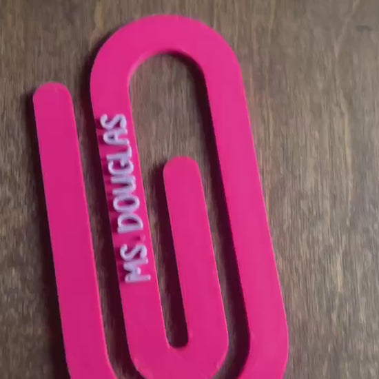 Custom 3D Paperclip Bookmark STL Design – Personalizable Bookmark for 3D Printing| 2