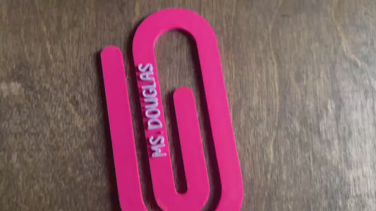 Custom 3D Paperclip Bookmark STL Design – Personalizable Bookmark for 3D Printing| 2