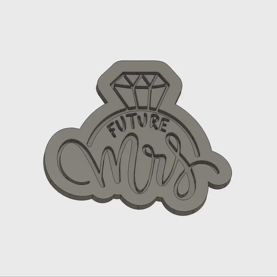 Future Mrs Cookie Embosser STL | Bride Embosser| Bachelorette Stl| Miss to Mrs Embosser| Wifey Embosser | Bridal Cookie Stl | Bridal Stl
