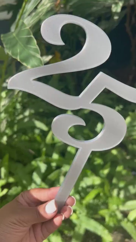 25 Cake Topper STL, 3D Print Cake Topper, Birthday Cake Topper STL, Number Cake Topper, 3d printed cake topper, Cake Topper STL