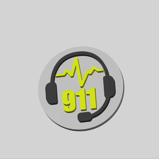 911 Dispatcher 3D Badge Topper STL, 911 Badge Reel STL, Badge reel topper stl, Dispatcher badge reel stl, Cute & Functional!  - V2