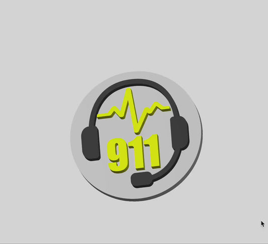 911 Dispatcher 3D Badge Topper STL, 911 Badge Reel STL, Badge reel topper stl, Dispatcher badge reel stl, Cute & Functional!  - V2