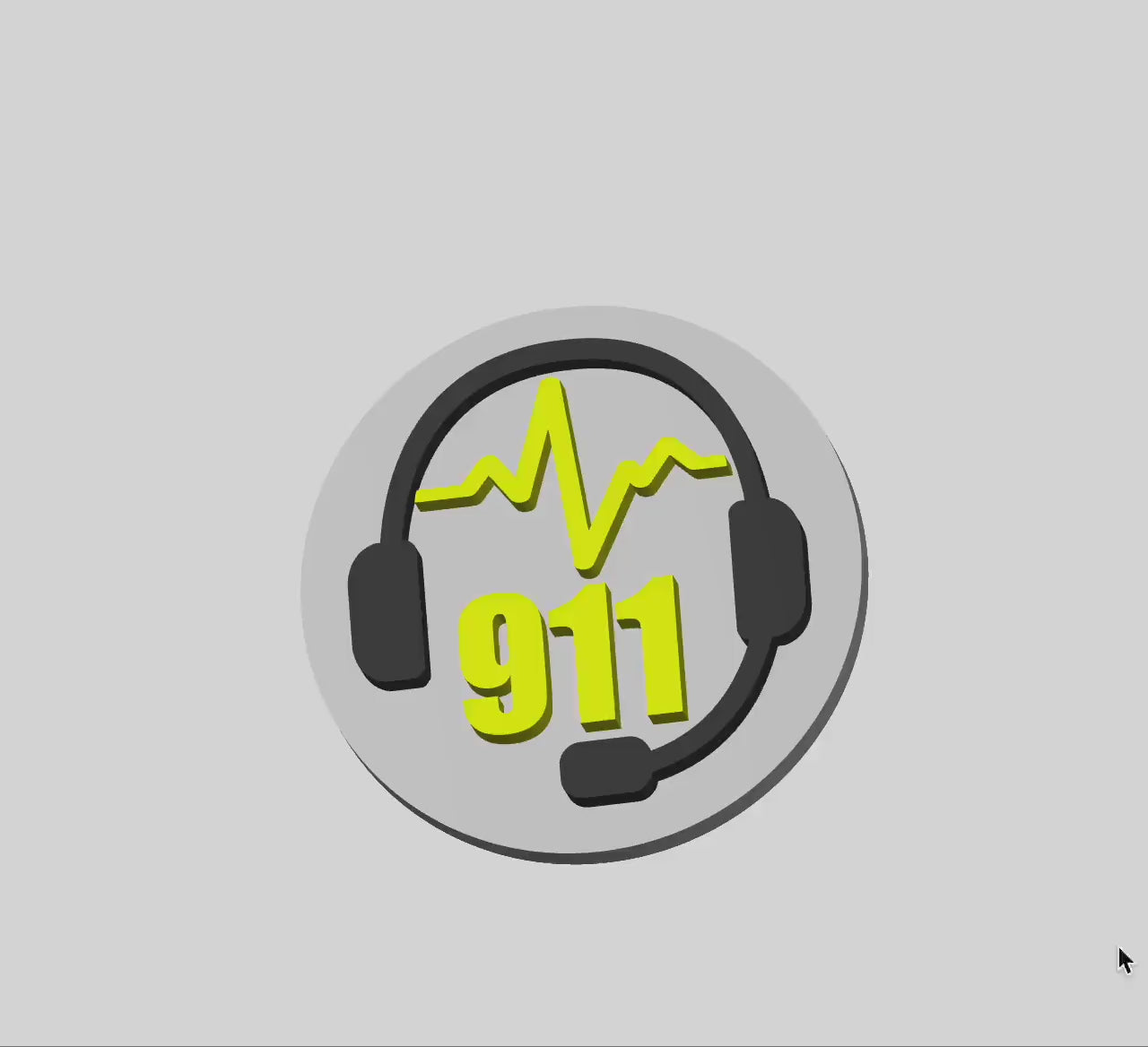 911 Dispatcher 3D Badge Topper STL, 911 Badge Reel STL, Badge reel topper stl, Dispatcher badge reel stl, Cute & Functional!  - V2