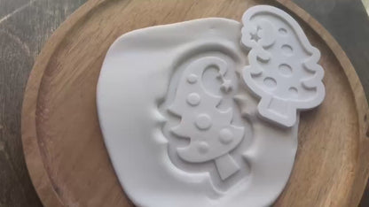 Christma Tree Cookie Cutter, Fondant Embosser, Whimsical Tree Cookie Cutter STL, Whimsical Tree Embosser, Xmas Cookies, Xmas Fondant Stamp