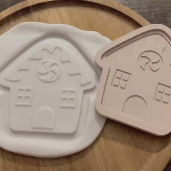 Gingerbread House Fondant Embosser, Christmas Cookie Cutter STL, Gingerbread Fondant Embosser, Christmas Cookies, Xmas Fondant Stamp