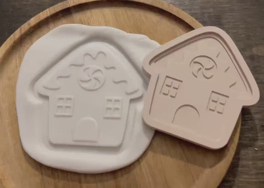 Gingerbread House Fondant Embosser, Christmas Cookie Cutter STL, Gingerbread Fondant Embosser, Christmas Cookies, Xmas Fondant Stamp