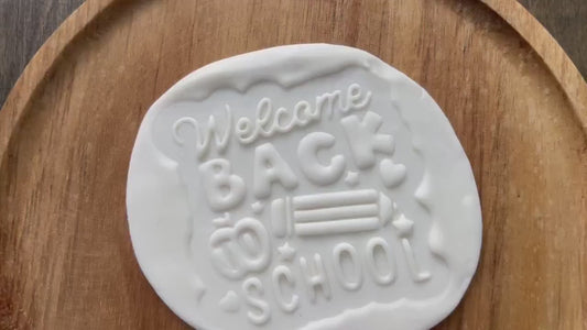 Welcome Back to school Cookie Cutter and Fondant Embosser Set STL File | 3D Printable Design |Back-to-School and Teacher Appreciation