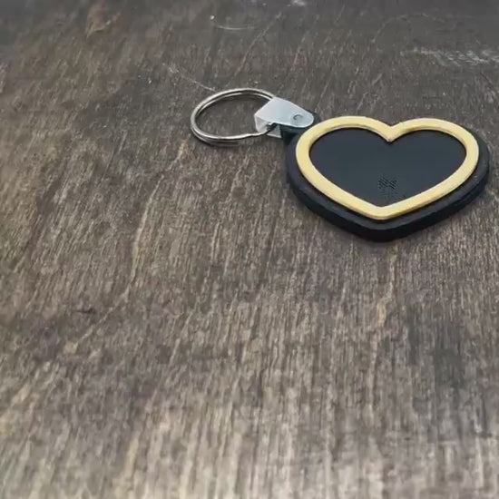 3D heart Nfc Keyring STL File, NFC Keychain, 3D printed keyring stl, nfc style keychain stl, 3d printed keychain stl, 3d keyring stl