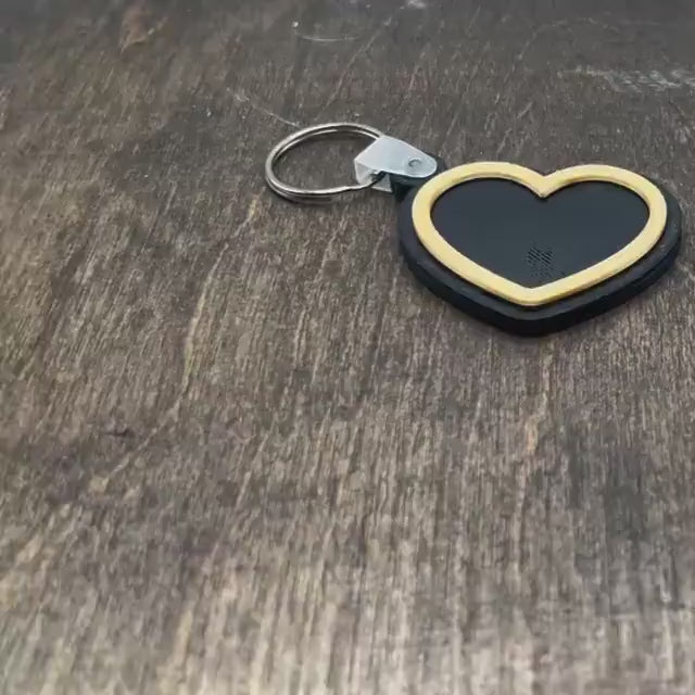 3D heart Nfc Keyring STL File, NFC Keychain, 3D printed keyring stl, nfc style keychain stl, 3d printed keychain stl, 3d keyring stl