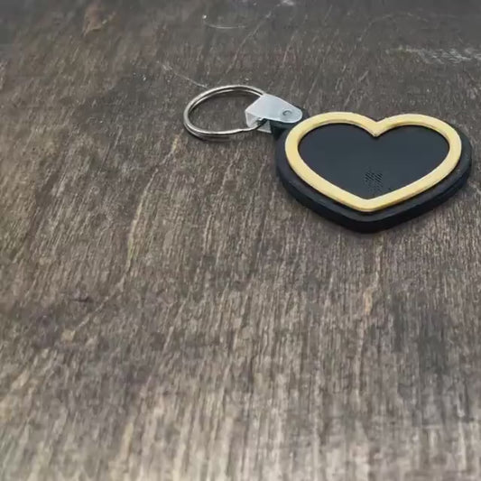 3D heart Nfc Keyring STL File, NFC Keychain, 3D printed keyring stl, nfc style keychain stl, 3d printed keychain stl, 3d keyring stl
