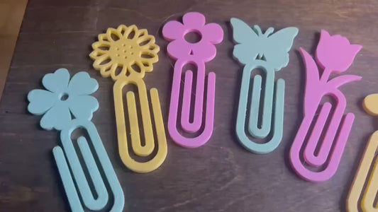 3D Spring Bookmark STL Design – Floral Bookmark ,  Printable Designs with Flowers, Bee, and Butterfly Themes
