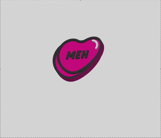 3D Badge Reel Topper STL, Badge Reel STL, Meh Badge Topper, Valentine Badge reel stl, Trendy 3d stl, Heart Badge Reel, Galentine Badge Reel