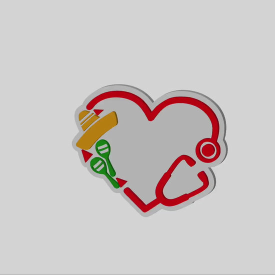 3D Badge Topper STL, Cinco de Mayo Stethoscope Badge Reel Topper STL – 3D Print File for Nurses, Fiesta Medical Badge Accessory