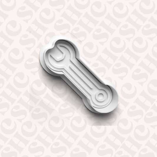 DONE TO ORDER: Wrench Cookie Cutter + Fondant Stamp Set