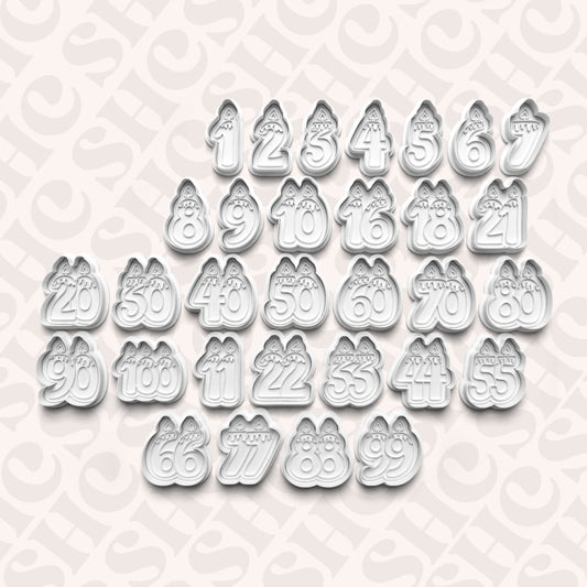 DONE TO ORDER: Candle Number Cookie Cutter + Fondant Stamp Set - SHCreations