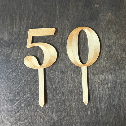 3D Number Cake Topper – Personalized Birthday or Anniversary Topper, 3D Printed Number for Cakes, Events, Parties - SHCreations