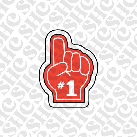 DONE TO ORDER: #1 Foam Finger Cookie Cutter/Fondant Stamp/Embosser - SHCreations