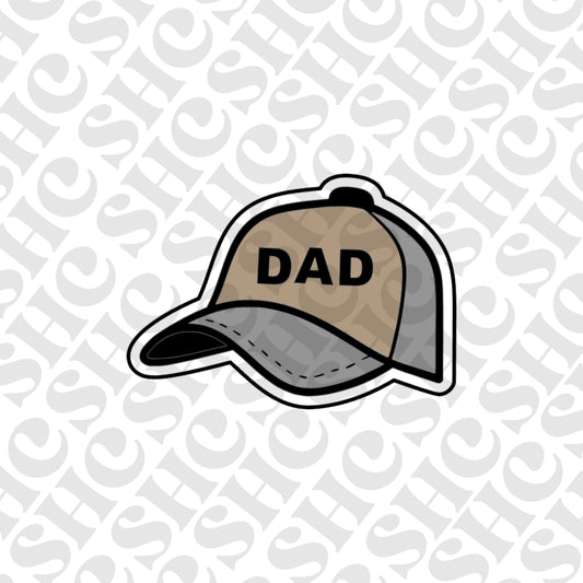 DONE TO ORDER: "Dad" Hat Cookie Cutter + Fondant Stamp/Embosser - SHCreations