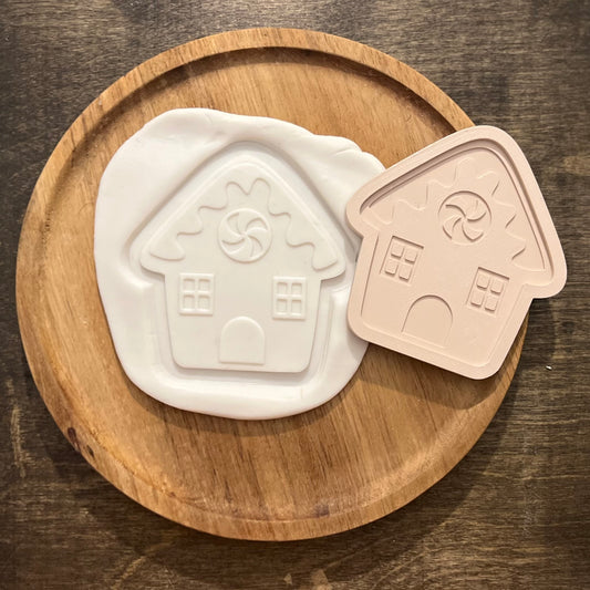 DONE TO ORDER: Gingerbread House Cookie Cutter + Fondant Embosser - SHCreations
