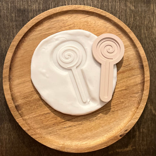DONE TO ORDER: Lolli Pop Swirl Cookie Cutter + Fondant Embosser - SHCreations