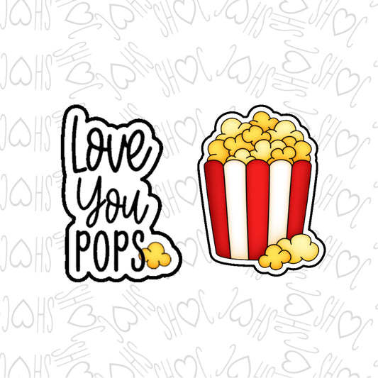 DONE TO ORDER: Love You Pops Cookie Cutter/Fondant Stamp - SHCreations