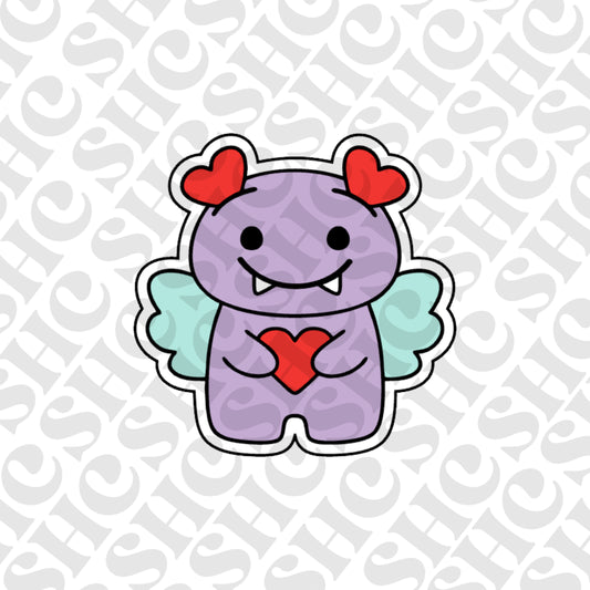 DONE TO ORDER: Monster w/Heart Cookie Cutter + Fondant Embosser - SHCreations