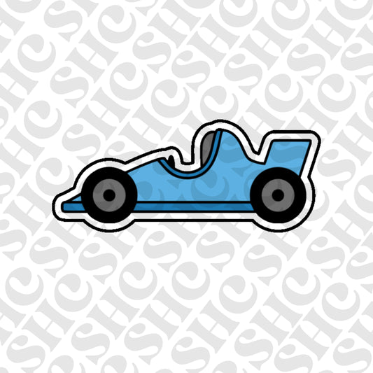 DONE TO ORDER: Race Car 3 Cookie Cutter + Fondant Stamp/Embosser - SHCreations