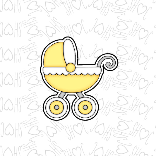 DONE TO ORDER: Baby Carriage 2 Cookie Cutter - SHCreations