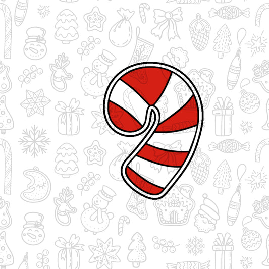 DONE TO ORDER: Candy Cane 2 Cookie Cutter - SHCreations