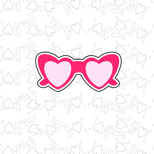 DONE TO ORDER : Heart Sunglasses 1 Cookie Cutter/Fondant Embosser - SHCreations