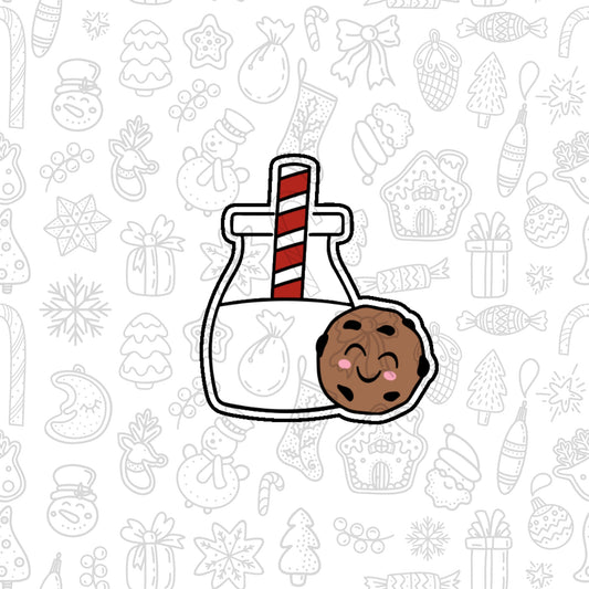 DONE TO ORDER: Milk & Cookies 2 Cookie Cutter - SHCreations