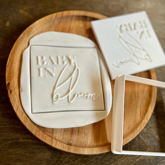DONE TO ORDER: 'Baby in bloom' Cookie Cutter/ Fondant Embosser - SHCreations