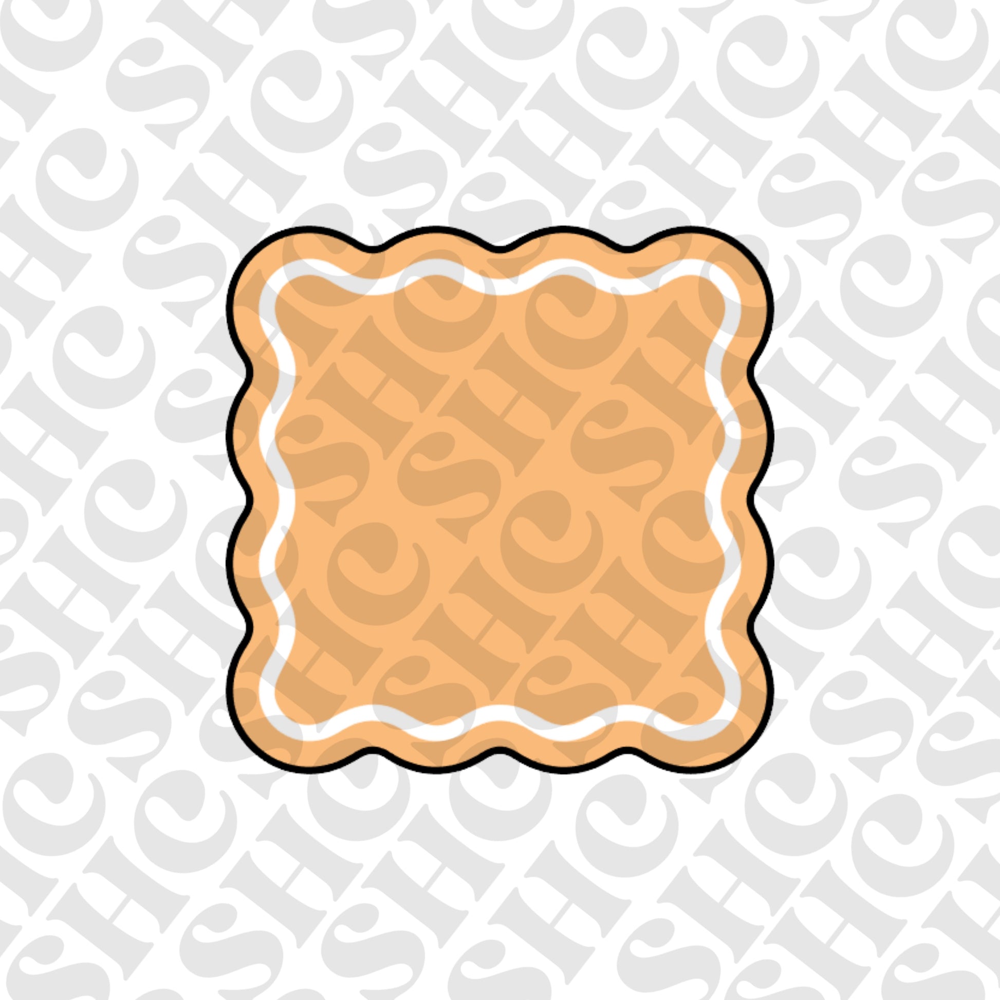 DONE TO ORDER: Wavy Border 1 Cookie Cutter + Fondant Embosser - SHCreations