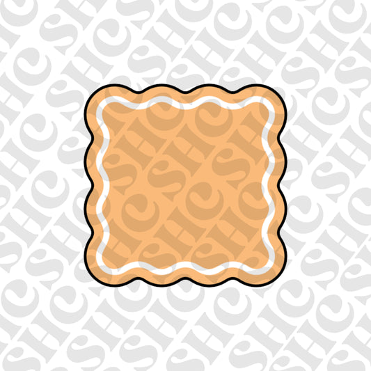 DONE TO ORDER: Wavy Border 1 Cookie Cutter + Fondant Embosser - SHCreations