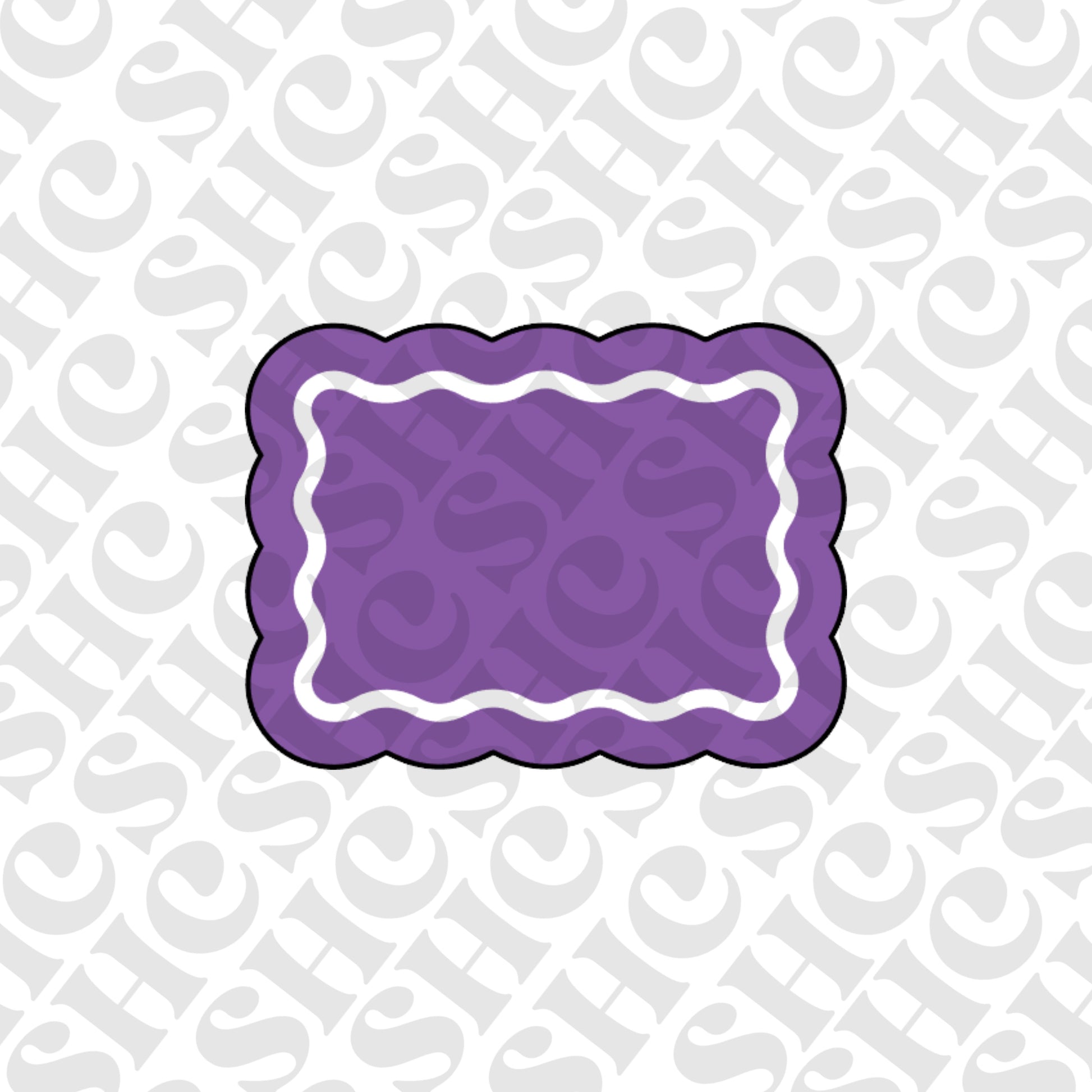 DONE TO ORDER: Wavy Border 2 Cookie Cutter + Fondant Embosser - SHCreations